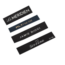 Factory Custom Satin Woven Clothing Labels with Logo Design